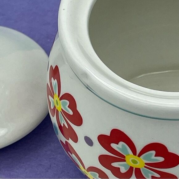 The Pioneer Woman Flea Market Flower Dot Pattern Ceramic SUGAR BOWL ONLY w/ Lid - Picture 14 of 16
